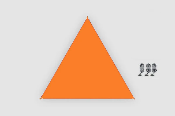 Voile d'ombrage connectable Zip-Canvas orange Bent