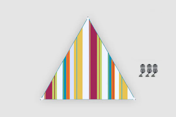 [9961687] Voile d'ombrage connectable Zip-Canvas design caraïbes Bent