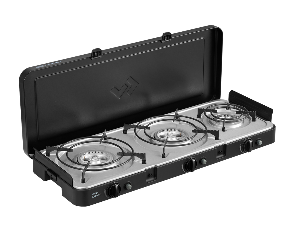 Réchaud 3 brûleurs, 3 Cook Turbo Deluxe FFD 30mbar, Cadac