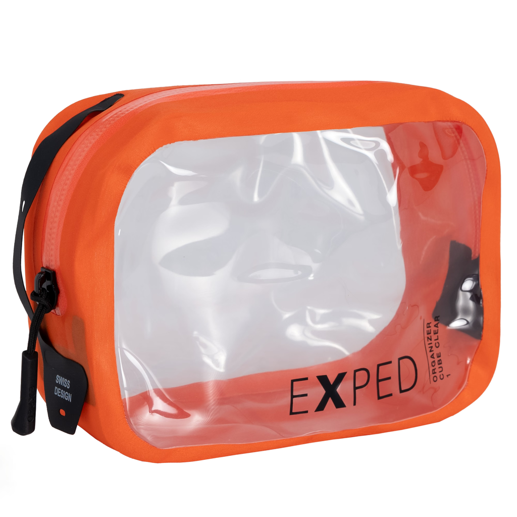 Packsack Organizer Cube Clear flame 1l Exped