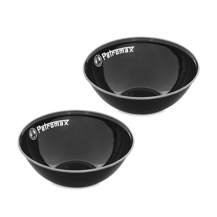 2er-Set Petromax-Schalen aus Emaille (500ml)